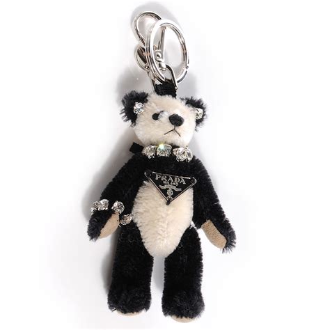 prada keyring|Prada teddy bear keychain.